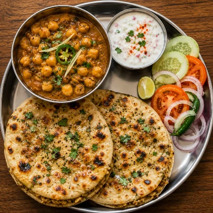 STUFF KULCHA WITH CHANNA